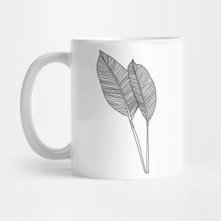 Simple Leaf Design Mug